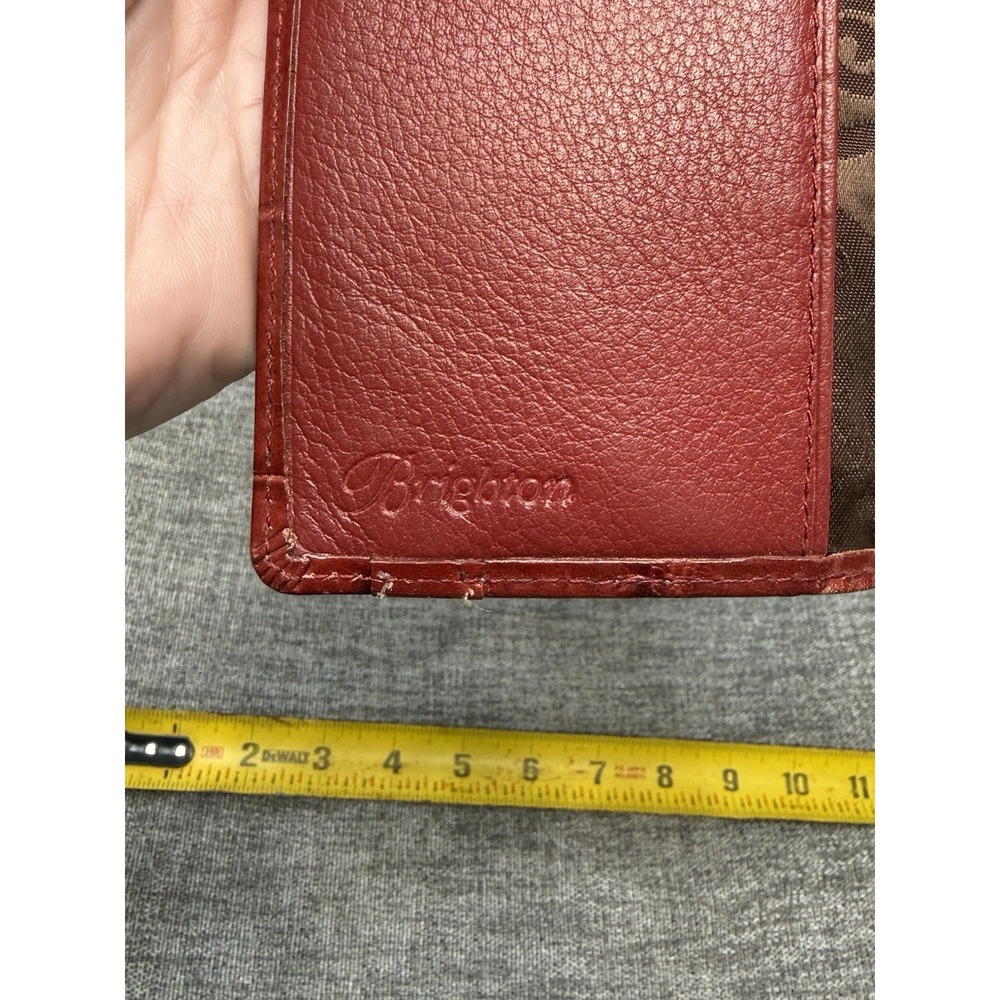 Brighton Red Checkbook Cover Wallet Animal Print - Picture 4 of 4